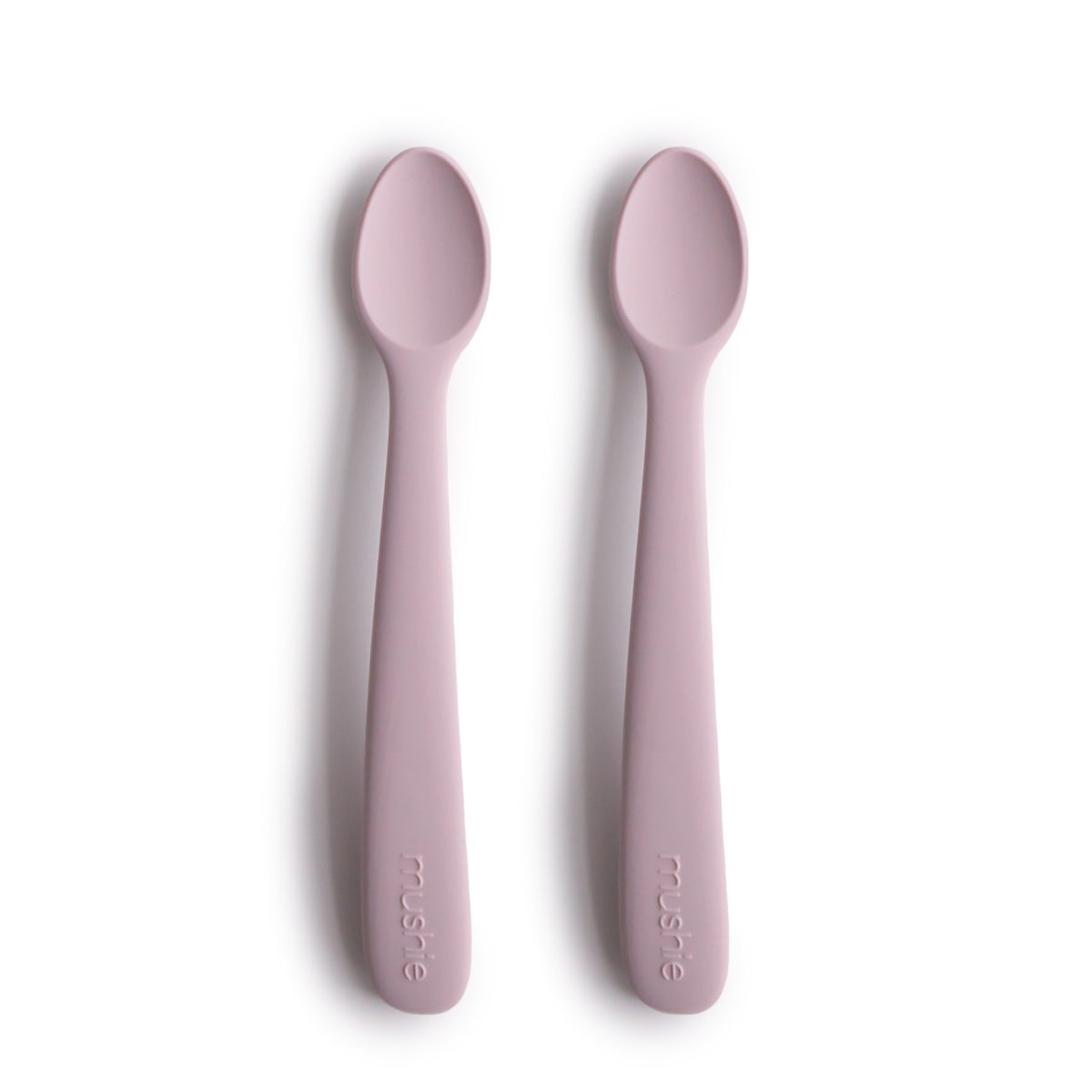 Mushie Silicone Feeding Spoons 2-Pack | Soft Lilac