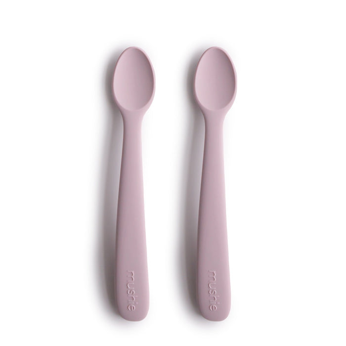 Mushie Silicone Feeding Spoons 2-Pack | Soft Lilac
