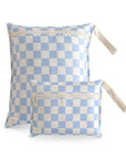 Water Resistant Wet Bag | Blue Check