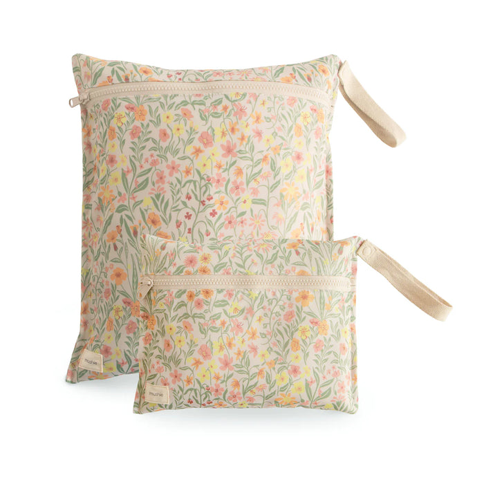 Mushie Water Resistant Wet Bag | Pastel Blooms