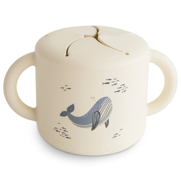Mushie Silicone Snack Cup | Whales