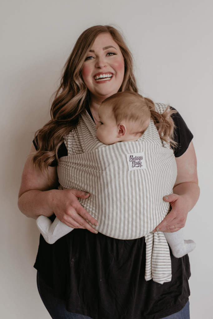 The Shannon Beluga Wrap | Light Grey Stripe