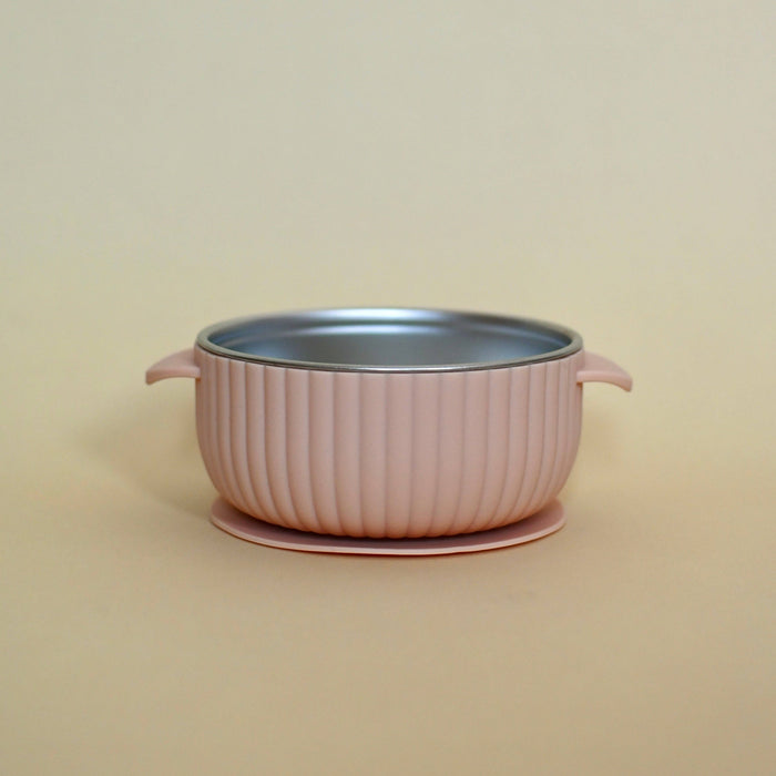 Stainless & Silicone Bowl | Blush