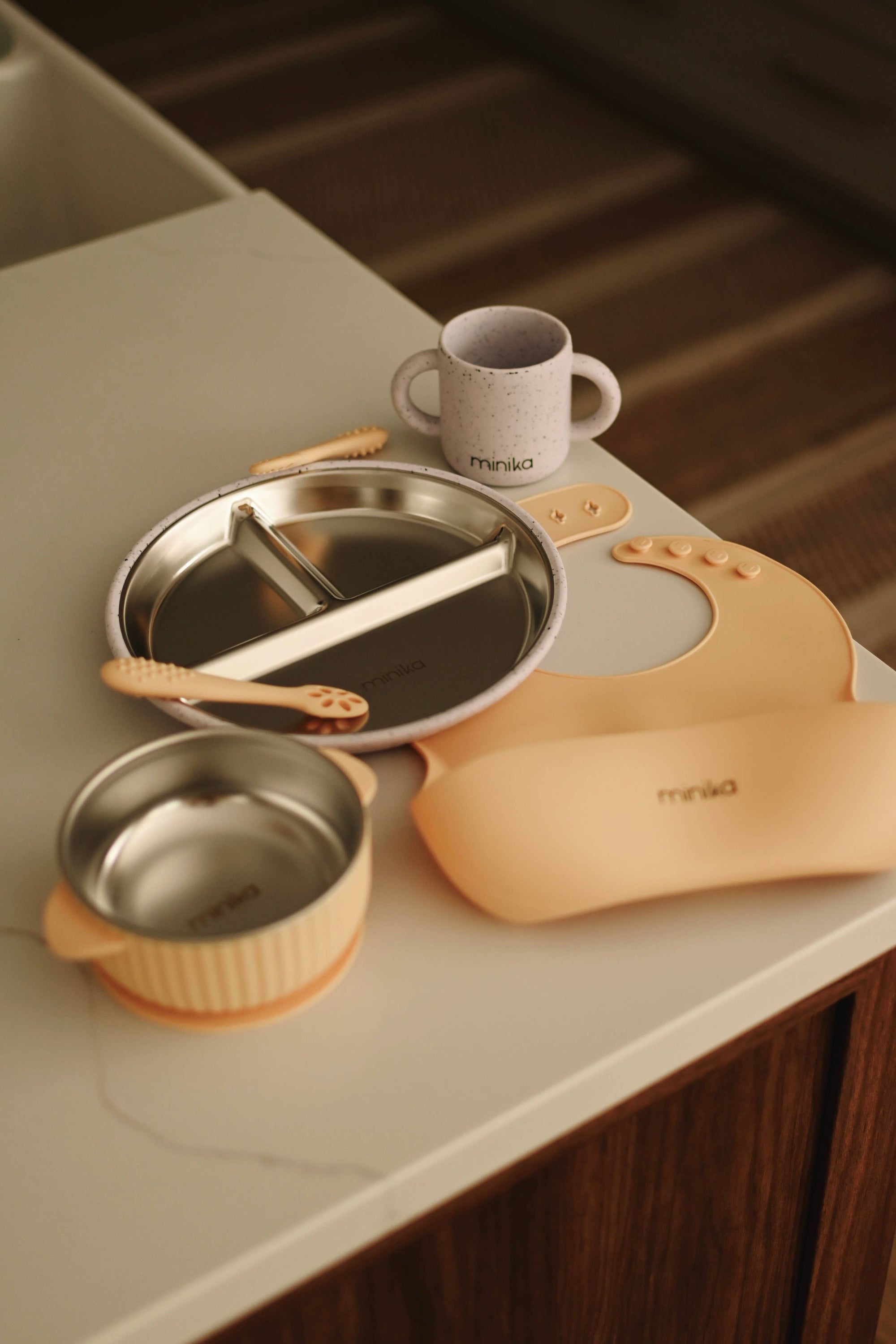 Stainless &amp; Silicone Suction Plate | Shell