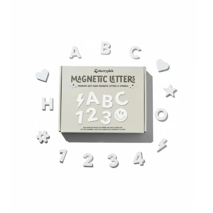Soft Foam Magnetic Letters & Symbols | Milky White