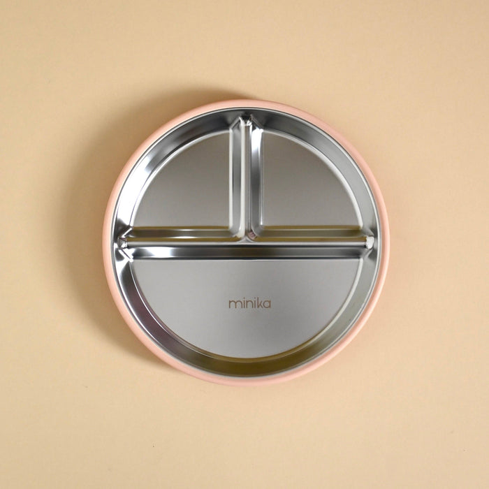 Stainless & Silicone Suction Plate | Blush