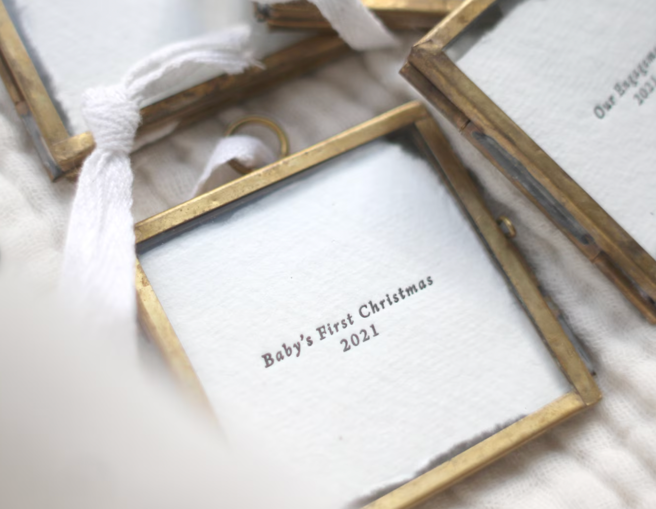 Mini Frame Christmas Ornament | Baby&#39;s First Christmas 2025