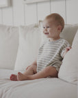Waffle Tee & Short Set || Sky Stripe