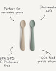 Silicone Feeding Spoons 2-Pack | Ivory
